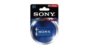 BATERIA 9V ALCALINA STAMINA PLUS 6AM6-B1D SONY