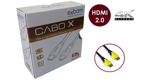 CABO HDMI 5 METROS 2.0 EMBORRACHADO PRETO CBX HX50SM EXBOM