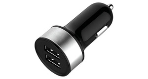 CARREGADOR USB VEICULAR 2 SAIDAS 2.1 AMP 12/24 V CORES SORTIDAS