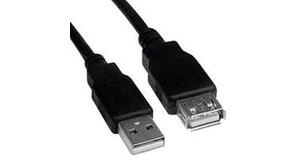 CABO EXTENSÃO USB A M X A F 2.0 1.8 METROS PRETA GC