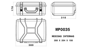 MALA CASE PATOLA MODELO MP 0035 PRETO