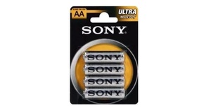 PILHA PEQUENA AA COMUM CARTELA COM 4 SUM3-NUB4A SONY