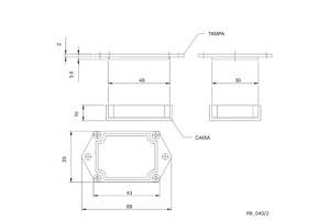 CAIXA PLASTICA PATOLA PB040/2 PRETA