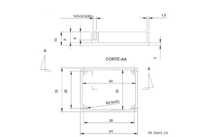 CAIXA PLASTICA PATOLA PB040/2 PRETA