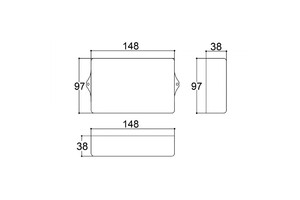 CAIXA PLASTICA PATOLA PB114/2 TE PRETA