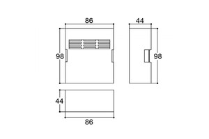 CAIXA PLASTICA PATOLA PB203 CINZA/PRETA