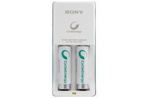 CARREGADOR DE PILHAS SONY BCG34HW2RP + 2 PILHAS AA 1000MAH