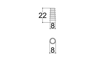 PASSA FIO 6 MM BRANCO