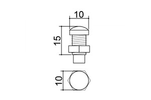 SUPORTE DE LED 5MM SPL 6.3 TRANSPARENTE C/ ROSCA